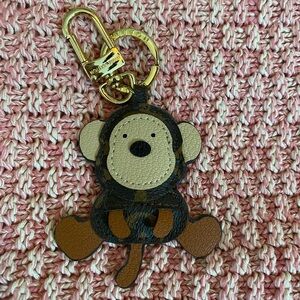 Monkey Keychain with Gold Clip